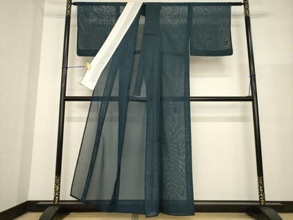 平和屋着物＊夏物 色無地 絽 褐返色 洗える着物 AABH1991ck