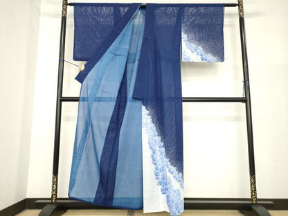 平和屋着物＊夏物　訪問着　絽　舞花文　洗える着物　AABH2105ck