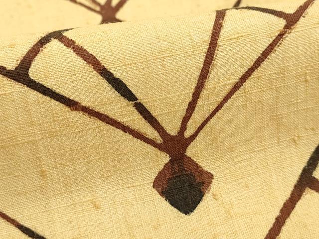 平和屋着物■上質な紬 扇文 正絹 逸品 DABD2816xg