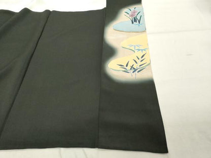 平和屋着物■豪華黒留袖 作家物 渡橋風景文 暈し染め 金彩 正絹 逸品 DABD2842cd