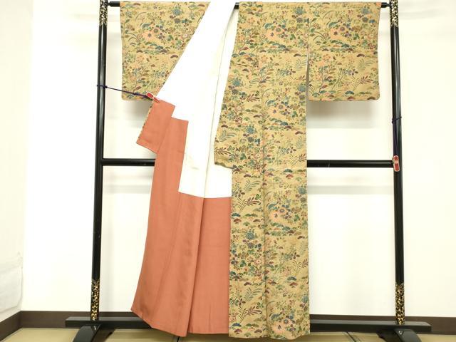 平和屋着物■訪問着 舞花文 正絹 逸品 DABD2835cd