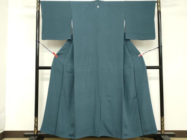平和屋着物■上質な色無地 青藍色 正絹 逸品 DABD2840cd