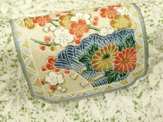 平和屋着物■上質な小紋 地紙花文 金彩 正絹 逸品 DABD2833cd