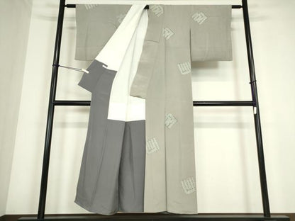 平和屋着物●上質な小紋　源氏香　金彩　正絹　逸品　DABC3629az