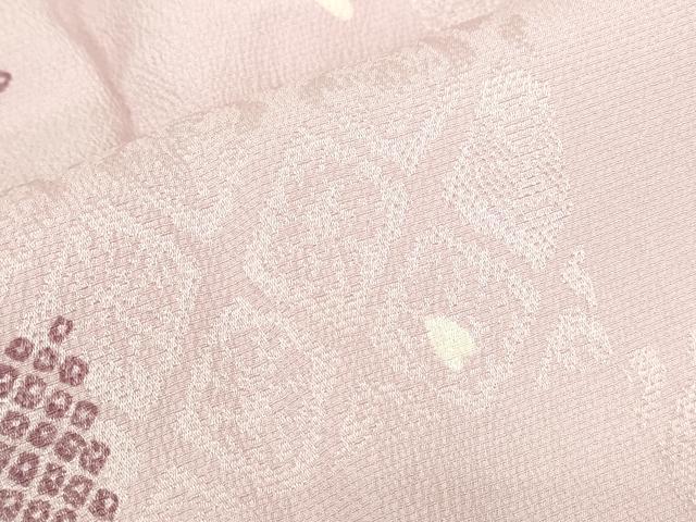 平和屋着物●長襦袢　無双仕立て　市松舞桜文　やまと誂製　正絹　逸品　DABC3685az