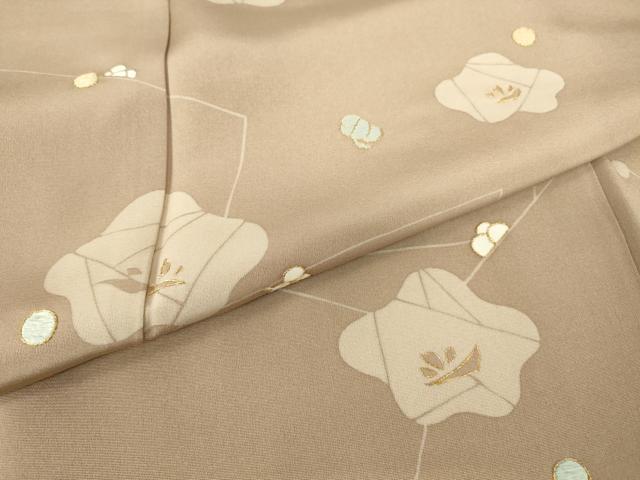 平和屋着物●訪問着　刺繍　枝梅文　金糸　正絹　逸品　DABC3659az