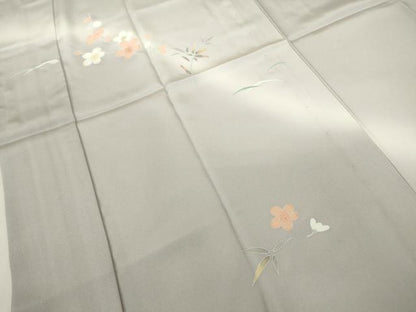 平和屋着物●長襦袢　無双仕立て　霞花文　暈し染め　正絹　逸品　未使用　DABC3688az