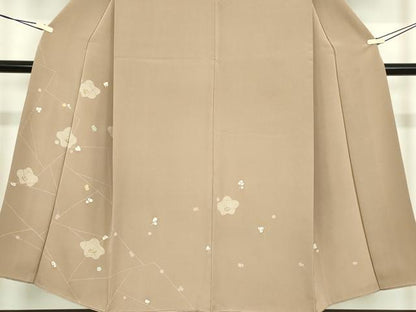 平和屋着物●訪問着　刺繍　枝梅文　金糸　正絹　逸品　DABC3659az