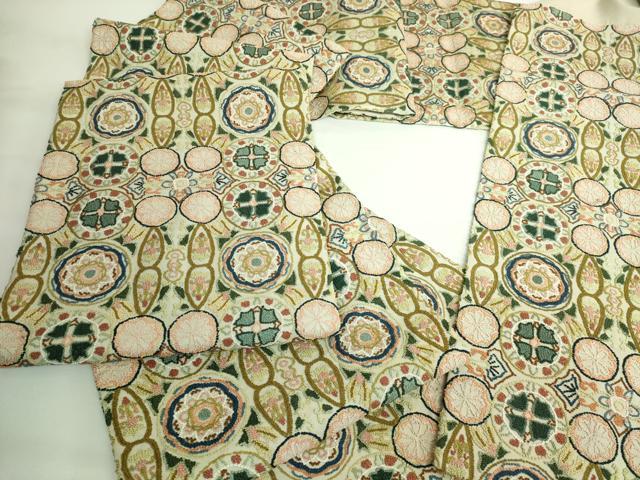 平和屋本店●極上　中国三大刺繍　相良刺繍　総刺繍　袋帯　花柄間道　逸品　DZAB5711kh6