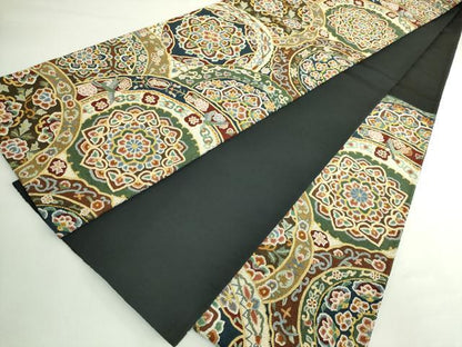 平和屋本店●最高級　中国三大刺繍　総相良刺繍　総刺繍　袋帯　200万粒　総詰め　正倉院花鳥文　金糸　逸品　DZAB5708kh6