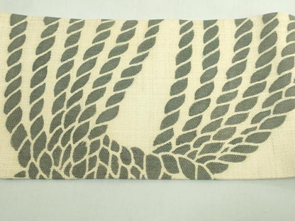 平和屋本店＊極上　夏物　古代越後上布　九寸名古屋帯　作家物　結び紐文　芋麻　証紙付き　逸品　DZAB5726kh6