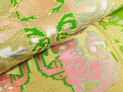 平和屋本店●最高級　龍村平蔵製　六通柄　本袋帯　円文白虎錦　金銀糸　逸品　DZAB5732kh6