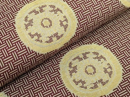 平和屋着物●極上　龍村美術織物　九寸開き名古屋帯　糸屋輪宝　金糸　逸品　未使用　DZAB5749kh6