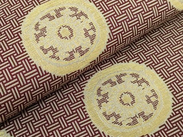 平和屋着物●極上　龍村美術織物　九寸開き名古屋帯　糸屋輪宝　金糸　逸品　未使用　DZAB5749kh6