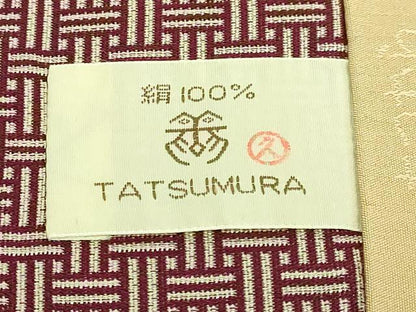 平和屋着物●極上　龍村美術織物　九寸開き名古屋帯　糸屋輪宝　金糸　逸品　未使用　DZAB5749kh6