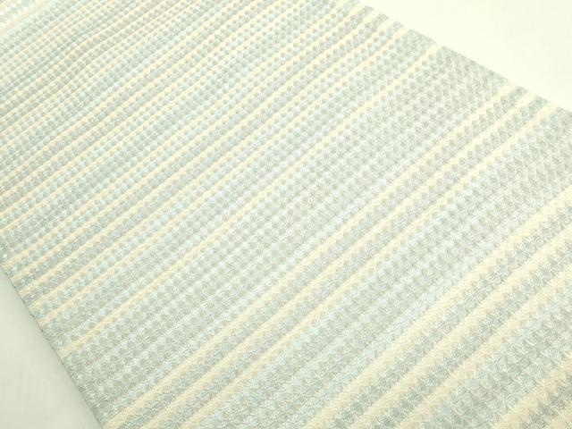 平和屋着物●極上　全通柄袋帯　古圧紀治　阿波天然藍　銀糸　証紙付き　逸品　DZAB5773kh6