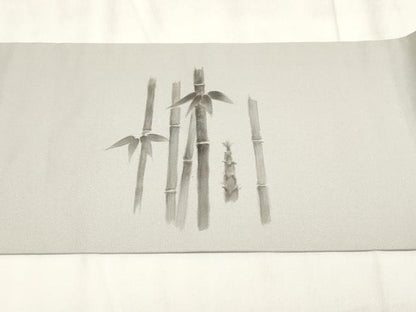 平和屋着物◎九寸名古屋帯　手描き　竹　正絹　逸品　AABH1192wj