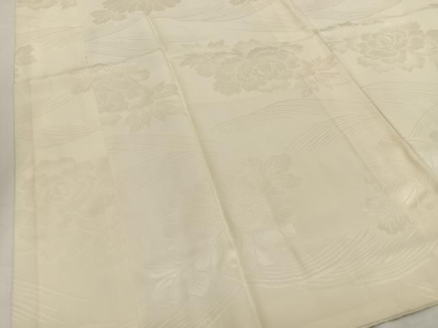平和屋着物■長襦袢　袷　舞花地紋　鳥の子色　正絹　逸品　AABH0923oa