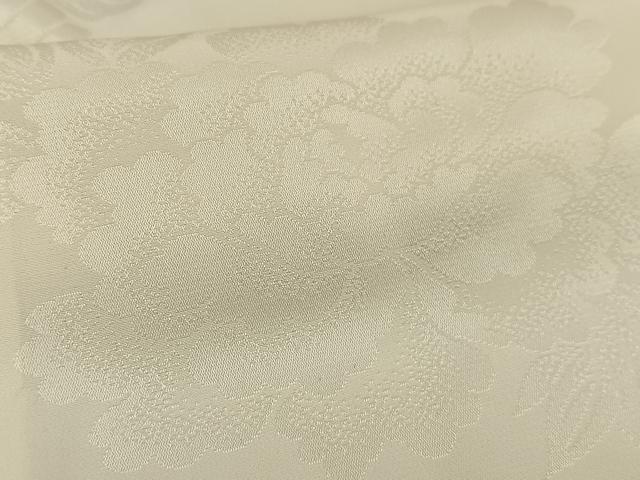 平和屋着物■長襦袢　袷　舞花地紋　鳥の子色　正絹　逸品　AABH0923oa