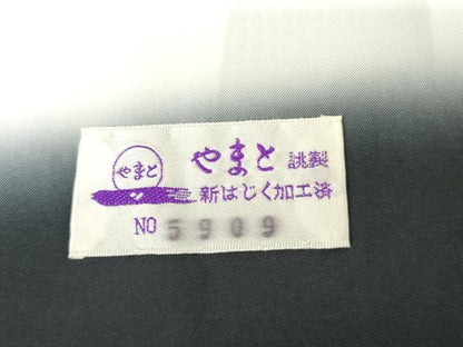 平和屋着物●お召　片身替わり　格子　やまと誂製　正絹　逸品　AABG9906cs