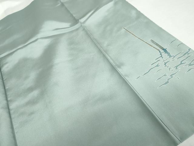 平和屋着物●本加賀友禅作家　石田巳代治　白山紬　舫い舟　証紙付き　正絹　逸品　AABG9905cs
