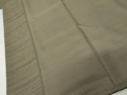 平和屋着物●お召　片身替わり　格子　やまと誂製　正絹　逸品　AABG9906cs