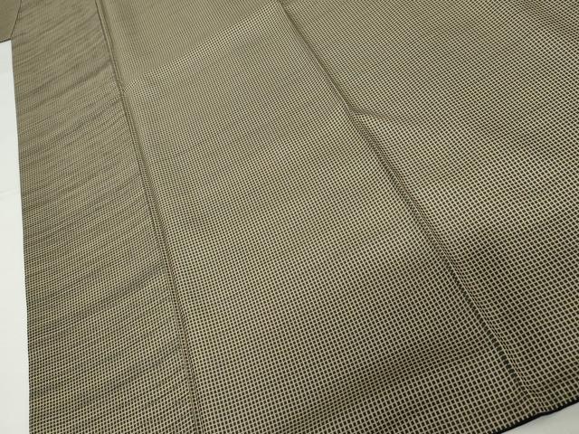 平和屋着物●お召　片身替わり　格子　やまと誂製　正絹　逸品　AABG9906cs