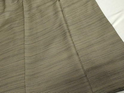 平和屋着物●お召　片身替わり　格子　やまと誂製　正絹　逸品　AABG9906cs