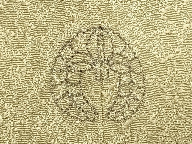 平和屋着物●本草木染作家　圓啓　色無地　白橡色　正絹　逸品　AABH0535fy