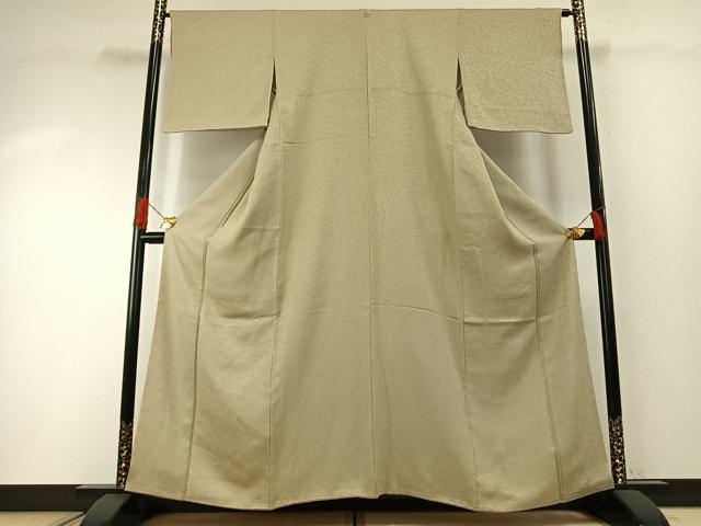 平和屋着物●本草木染作家　圓啓　色無地　白橡色　正絹　逸品　AABH0535fy