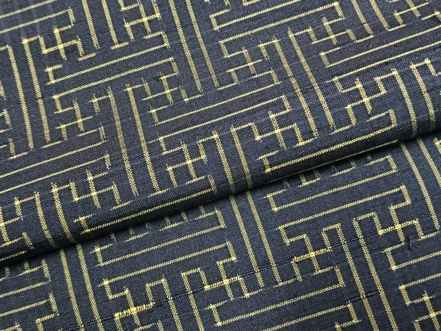 平和屋着物●上質な紬　秋名バラ柄　正絹　逸品　AABH0561fy