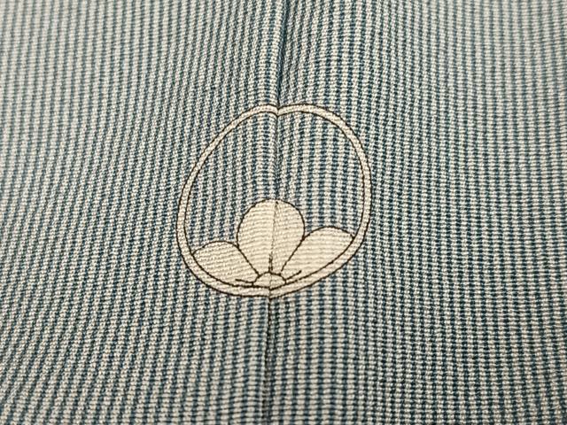 平和屋着物●江戸小紋　万筋　錆鼠色×蕎麦切色　正絹　逸品　AABH2063ph