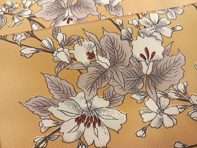 平和屋着物●上質な小紋　枝花文　暈し染め　正絹　逸品　未使用　AABH2059ph