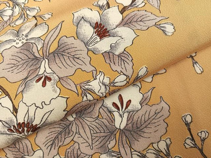 平和屋着物●上質な小紋　枝花文　暈し染め　正絹　逸品　未使用　AABH2059ph