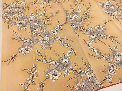 平和屋着物●上質な小紋　枝花文　暈し染め　正絹　逸品　未使用　AABH2059ph