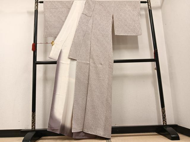 平和屋着物●大変加工の良い上質な総絞り小紋　正絹　逸品　AABH3022ph