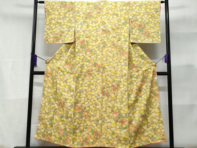 平和屋着物■上質な小紋 枝楓文 暈し染め 正絹 逸品 未使用 CABE6032fb