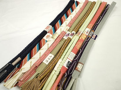 平和屋着物●和装小物　帯締め10本セット　礼装用　手組紐　高麗組　冠組　金糸　逸品　未使用　DABD7046zzz