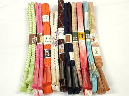 平和屋着物●和装小物　帯締め10本セット　手組紐　高麗組　笹浪組　鎌倉組　金糸　高島屋扱い　逸品　未使用　DABD7061zzz