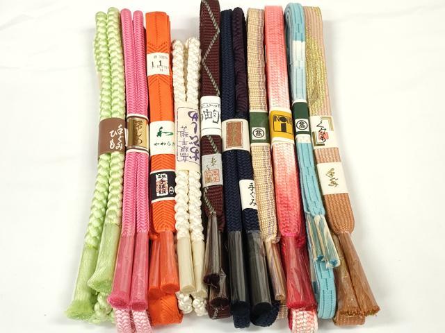 平和屋着物●和装小物　帯締め10本セット　手組紐　高麗組　笹浪組　鎌倉組　金糸　高島屋扱い　逸品　未使用　DABD7061zzz