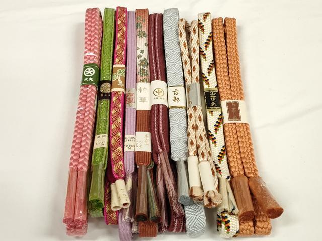 平和屋着物●和装小物　帯締め10本セット　組紐　高麗組　金糸　大丸扱い　逸品　未使用　DABD7120zzz