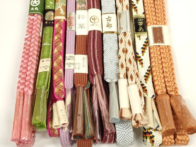 平和屋着物●和装小物　帯締め10本セット　組紐　高麗組　金糸　大丸扱い　逸品　未使用　DABD7120zzz