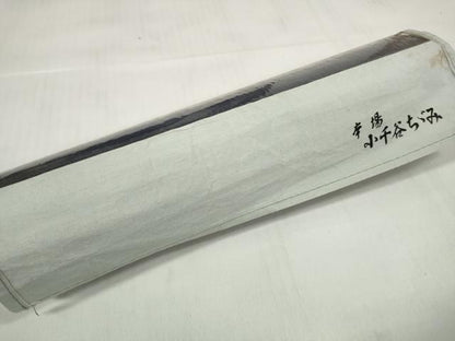 平和屋着物＊夏物 本場小千谷ちぢみ 反物 着尺 褐色 証紙付き 本麻 逸品 未使用 DABD7127zzz