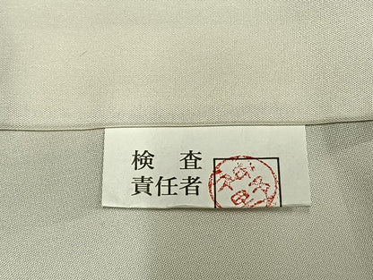 平和屋着物●上質な色無地　牡丹鼠色　正絹　逸品　未使用　AABH0575fy