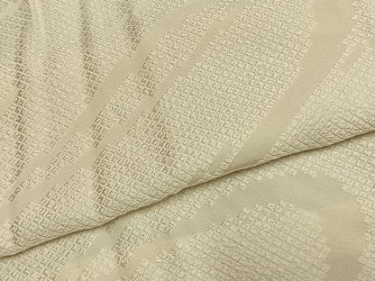 平和屋着物●長襦袢　無双仕立て　流水地紋　鳥の子色　正絹　逸品　AABH0589fy
