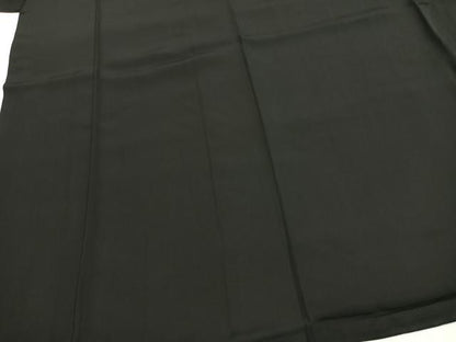 平和屋着物●男性　黒紋付　羽織セット　正絹　逸品　AABH0593fy