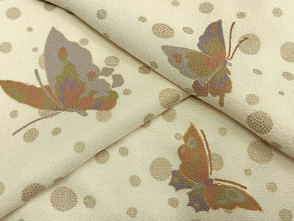 平和屋着物●上質な小紋　舞蝶文　金彩　正絹　逸品　AABH0611fy