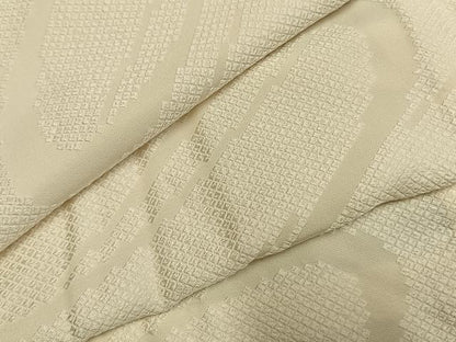 平和屋着物●長襦袢　無双仕立て　流水地紋　鳥の子色　正絹　逸品　AABH0589fy