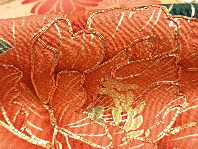 平和屋着物●豪華振袖　駒刺繍　草花文　暈し染め　金彩　正絹　逸品　AABH0578fy