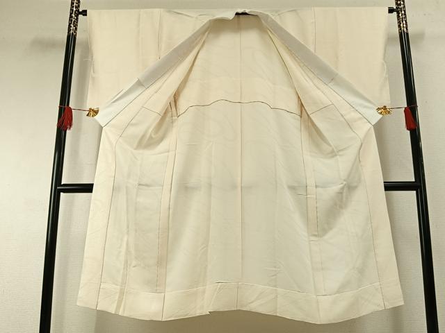 平和屋着物●長襦袢　無双仕立て　流水地紋　鳥の子色　正絹　逸品　AABH0589fy
